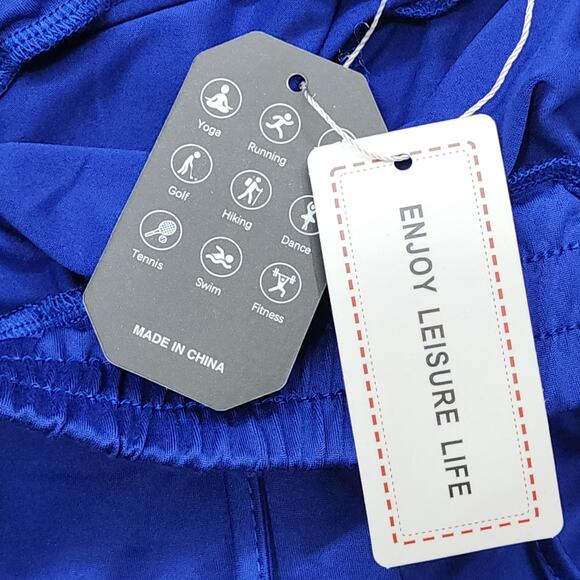 NEW TARSE Pants Womens M Blue Pull On Crop Capri Yoga Loose Soft Skin Friendly - Picture 5 of 12